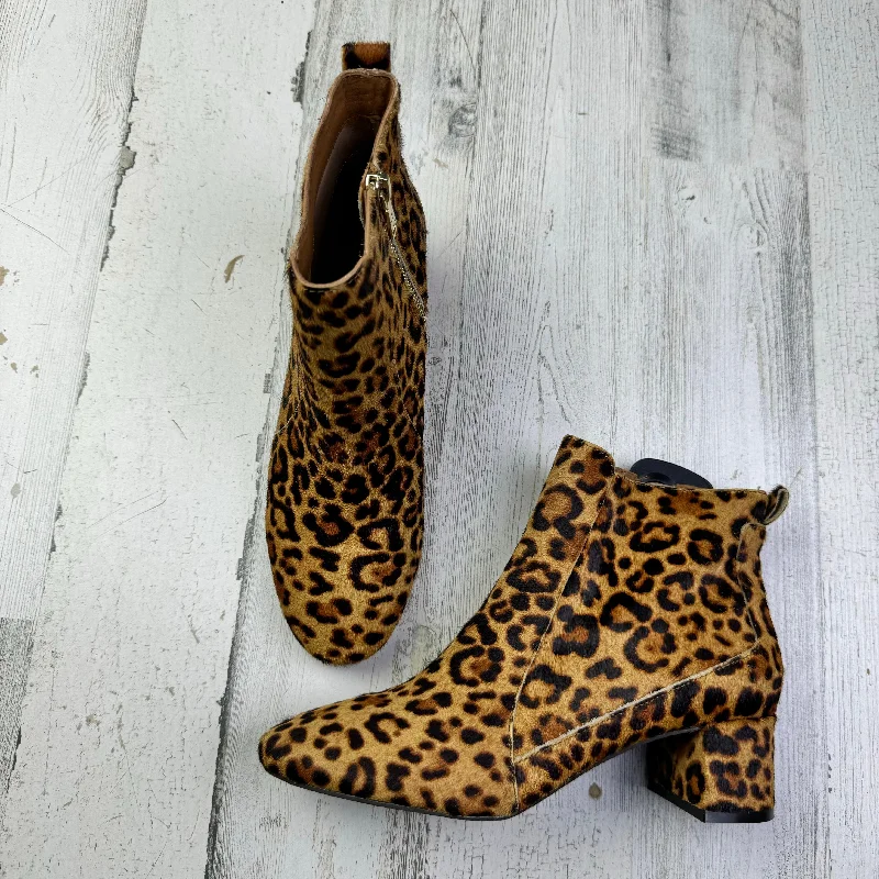 Boots Ankle Heels By Jack Rogers In Animal Print, Size: 7 Neon - Accent Sneaker Look  