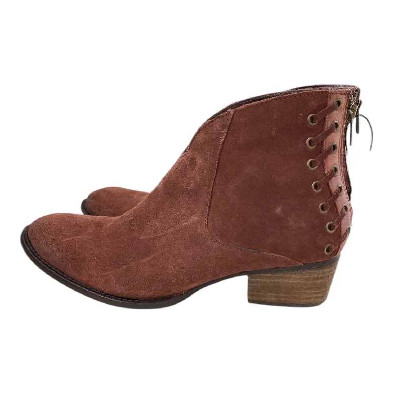 Boots Ankle Heels By Journee In Orange, Size: 11 Buckle -