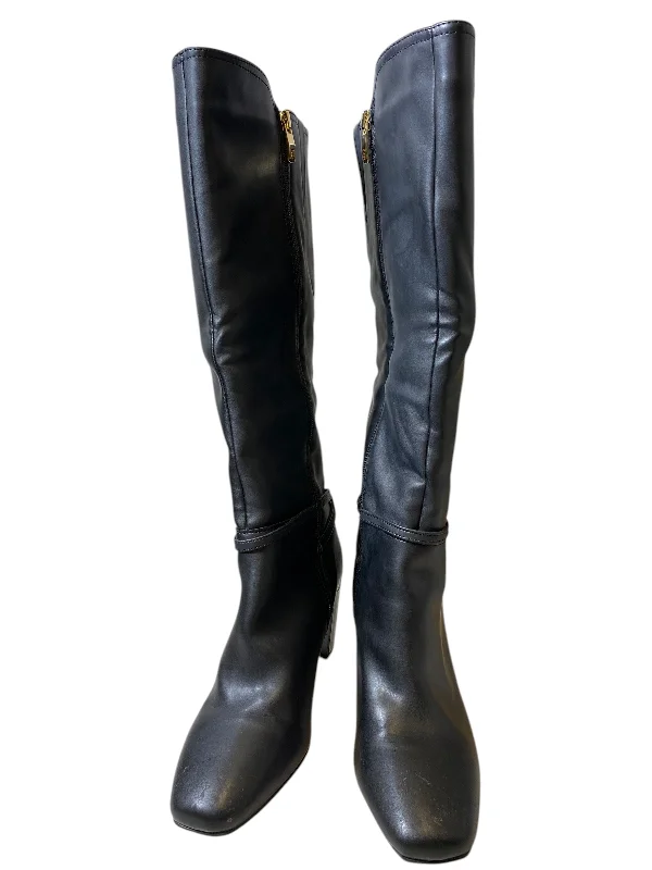 Boots Ankle Heels By Liz Claiborne In Black, Size: 8 Cowboy Boot Western Style  