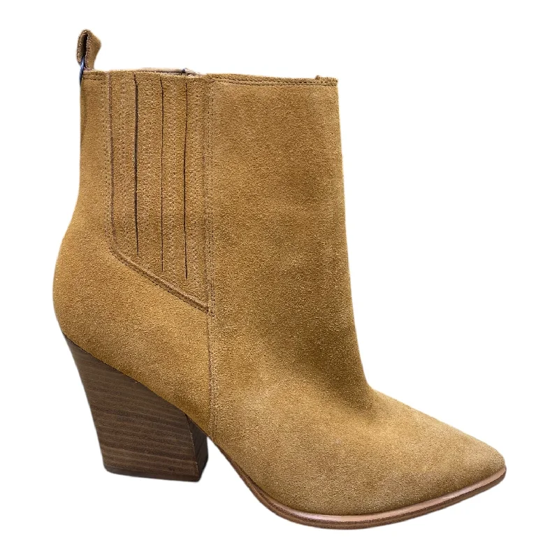 Boots Ankle Heels By Marc Fisher In Brown, Size: 10 Open - Lacing Derby Look  