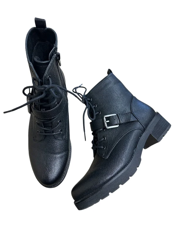 Boots Ankle Heels By Naturalizer In Black, Size: 6.5 Tailored Oxford Style 