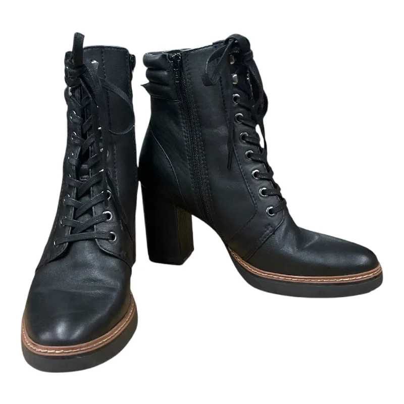 Boots Ankle Heels By Naturalizer In Black, Size: 9.5 Art Deco - Inspired Shoe Look  