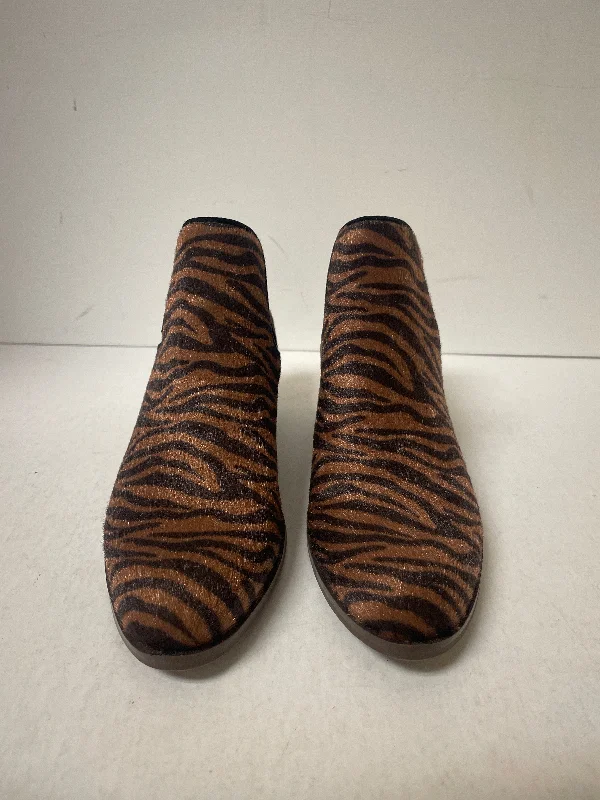Boots Ankle Heels By New Directions In Animal Print, Size: 6 Strap - Up Sandal Resort Style  