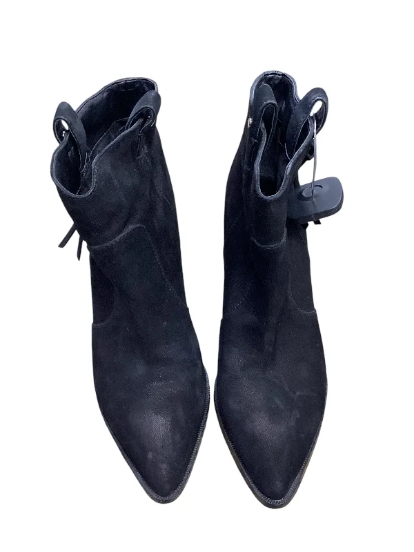 Boots Ankle Heels By Sam Edelman In Black, Size: 8 Mod Oxford Design  