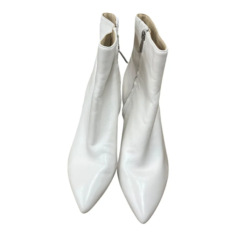 Boots Ankle Heels By Sam Edelman In White, Size: 8.5 Vintage Oxford Appeal 
