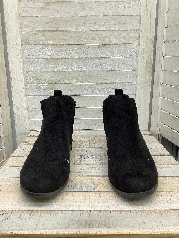 Boots Ankle Heels By So In Black, Size: 10 Edwardian Shoe Look  
