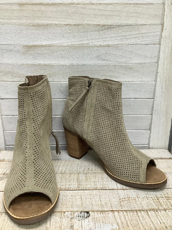 Boots Ankle Heels By Toms In Tan, Size: 7.5 Athleisure Derby Style  