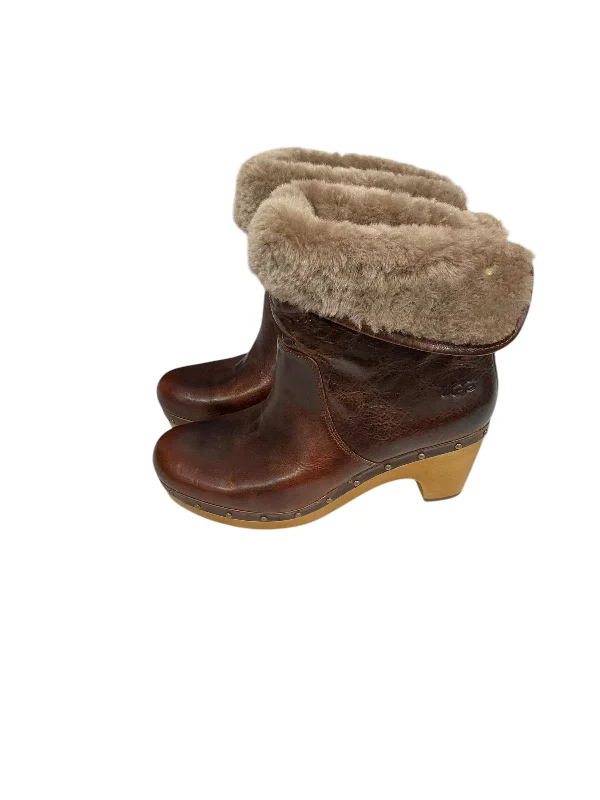 Boots Ankle Heels By Ugg In Brown, Size: 8 Minimalist Sneaker Style  