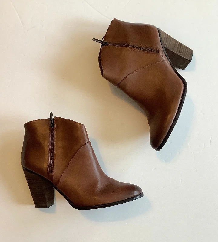 Boots Ankle Heels By Vince Camuto In Brown, Size: 11 Sustainable Shoe Design  