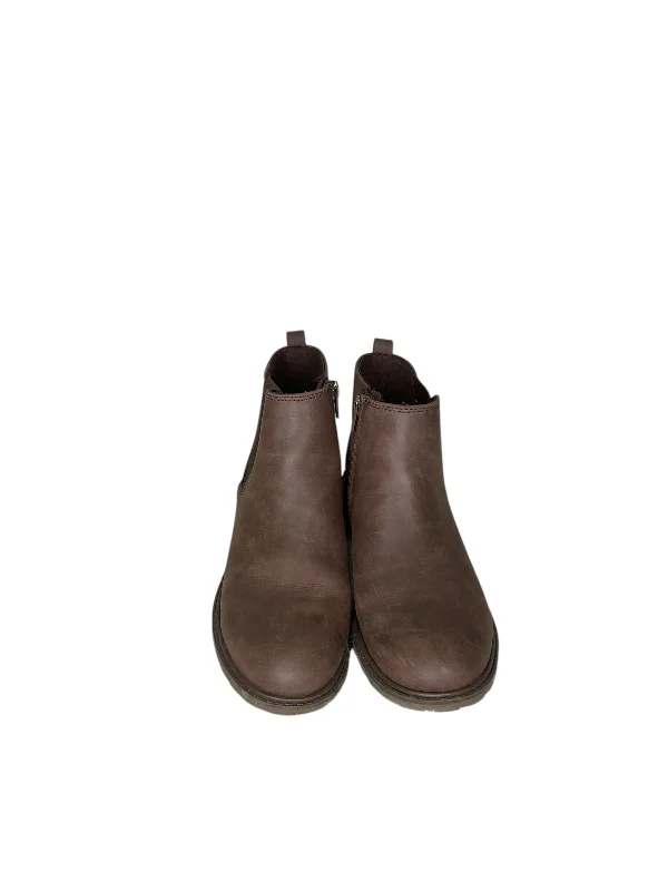 Boots Ankle Heels By White Mountain In Brown, Size: 7.5 Open - Lacing Derby Look  