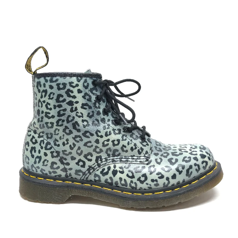 Boots Combat By Dr Martens In Animal Print, Size: 10 Monochromatic Shoe Look  