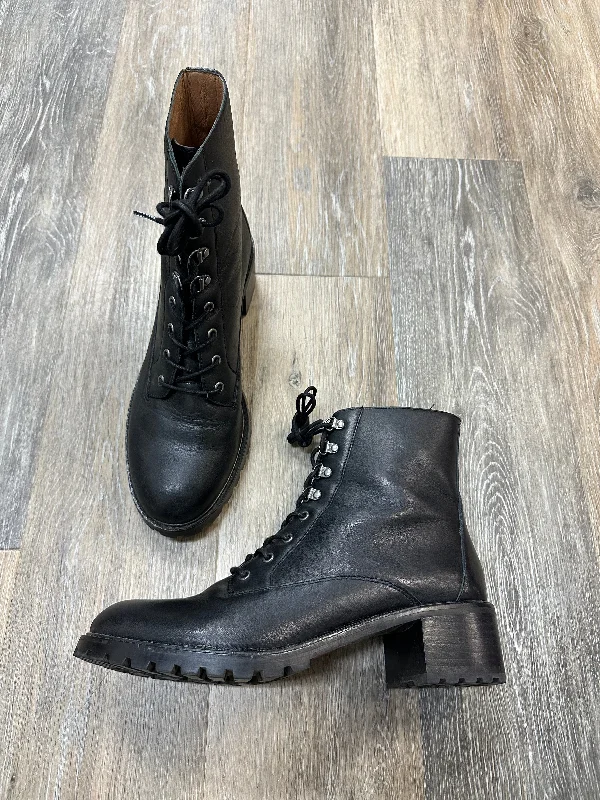Boots Combat By Madewell In Black, Size: 10 Open - Lacing Derby Look  