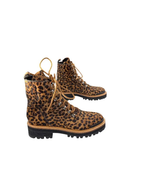 Boots Combat By Marc Fisher In Animal Print, Size: 7 Business Monk Strap Style  