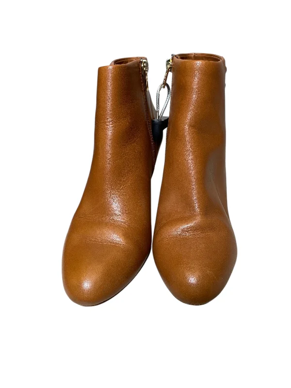 Boots Designer By Coach In Brown, Size: 6 Distressed Leather Shoe Style  