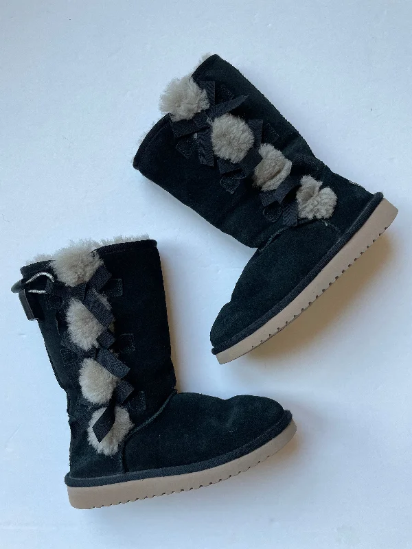 Boots Designer By Ugg In Black, Size: 5 Checkered Shoe Pattern Look  
