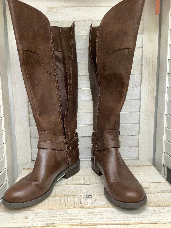 Boots Knee Flats By Guess  In Brown, Size: 7.5 Hip - Hop Sneaker Style  