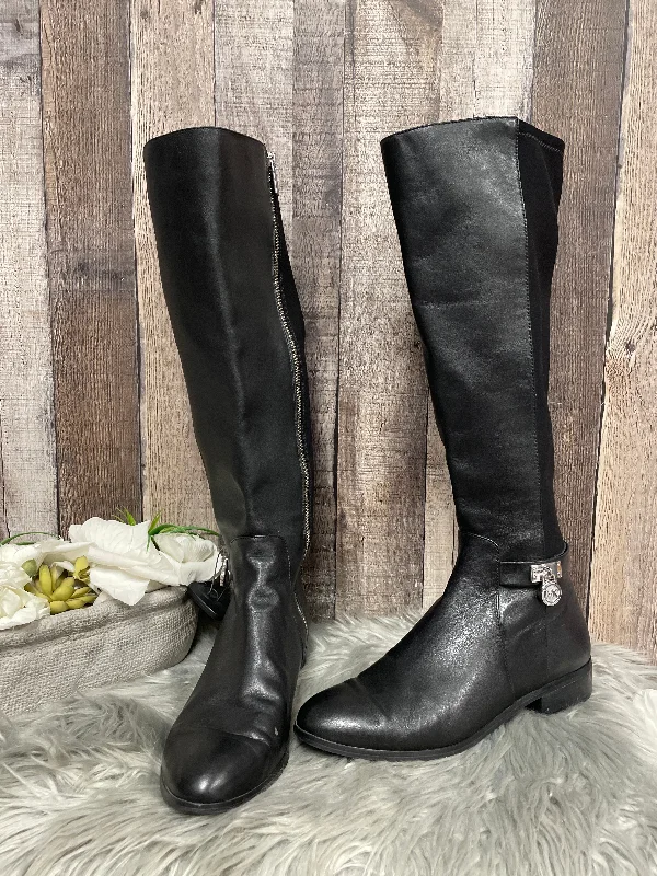 Boots Knee Flats By Michael By Michael Kors In Black, Size: 8 Wingtip Oxford Design 