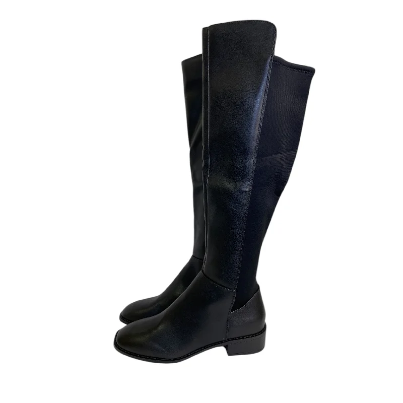Boots Knee Flats By So In Black, Size:8 Hemp - Material Shoe Style  