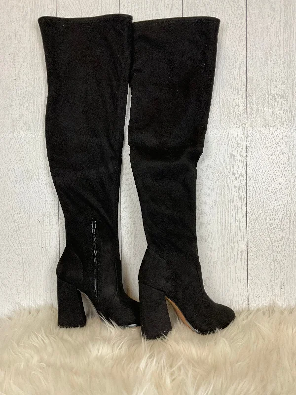 Boots Knee Heels By Jessica Simpson In Black, Size: 5 Ivy League - Inspired Derby Look 
