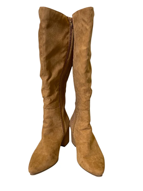 Boots Knee Heels By Lane Bryant In Tan, Size: 9 Quick - Dry Hiking Shoe Style   