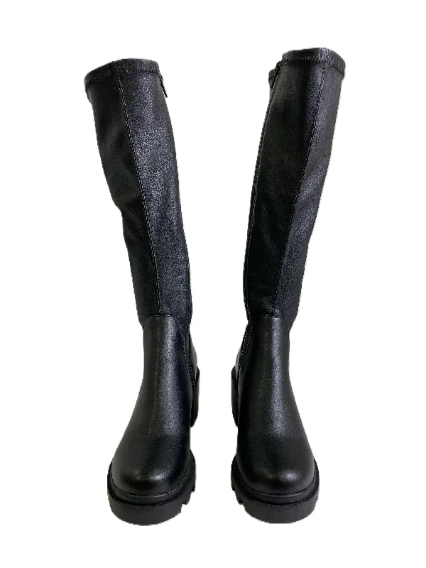 Boots Knee Heels By Steve Madden In Black, Size: 6 Tailored Oxford Style 