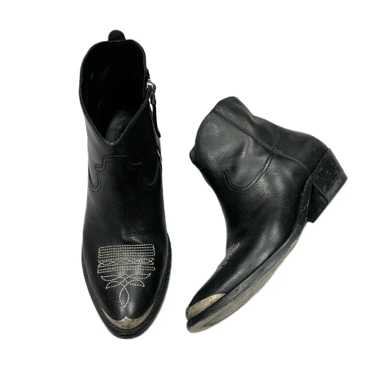 Boots Luxury Designer By Golden Goose In Black, Size: 8 Zip - Up Boot Style  