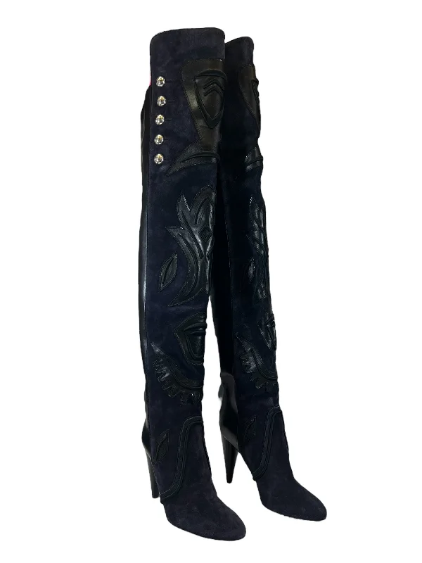 Boots Luxury Designer By Isabel Marant In Navy, Size: 6 Blue Coast Loafer Aesthetic 