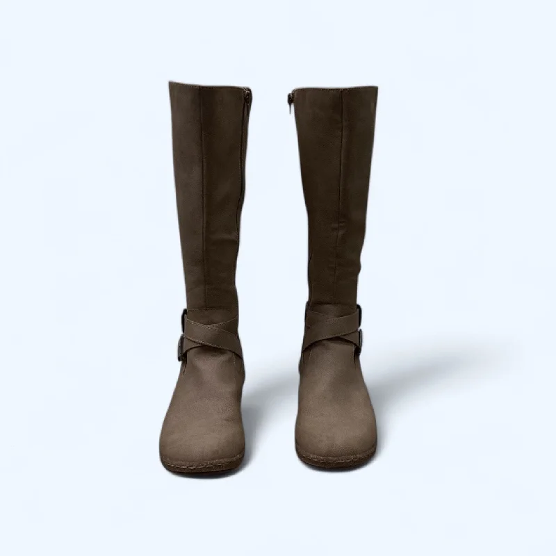 Boots Mid-calf Flats By Boc In Tan, Size: 10 Hemp - Material Shoe Style  