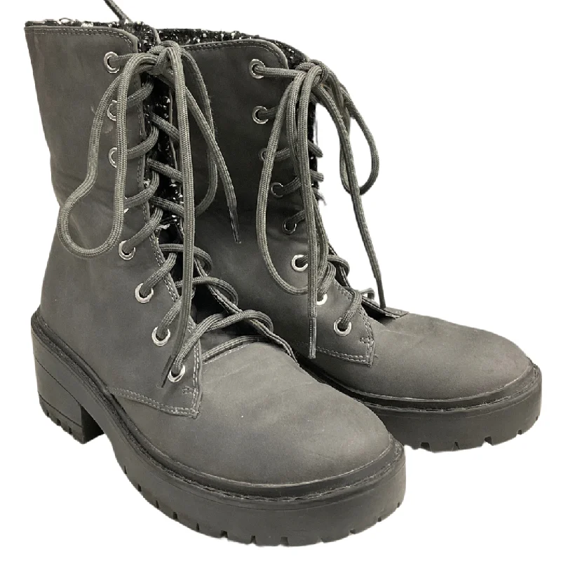 Boots Mid-calf Flats By Skechers In Grey, Size: 6 Hiking Boot Durability Style  
