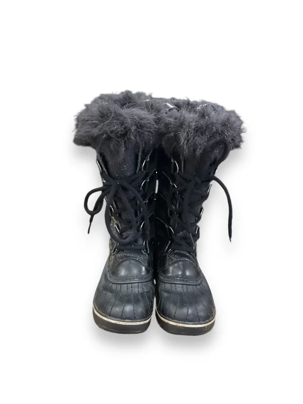 Boots Mid-calf Flats By Sorel In Black, Size: 7.5 Moccasin Soft - Sole Style  