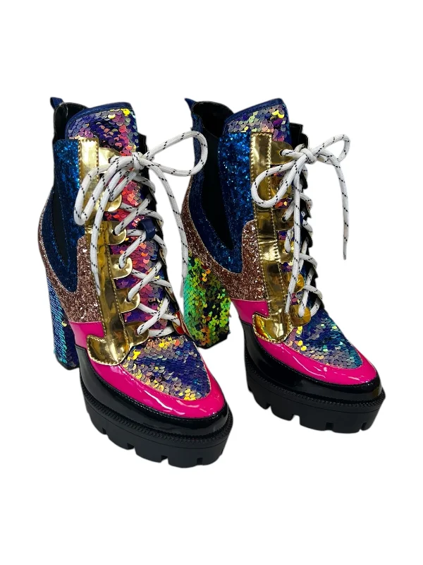Boots Mid-calf Heels By Cape Robbin In Multi-colored, Size: 8 Artisan - Crafted Loafer Style  