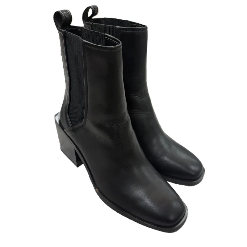 Boots Mid-calf Heels By Dkny In Black, Size: 9 Quick - Dry Hiking Shoe Style   