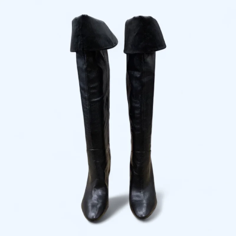 Boots Mid-calf Heels By Guess In Black, Size: 8 Performance Running Sneaker Look  