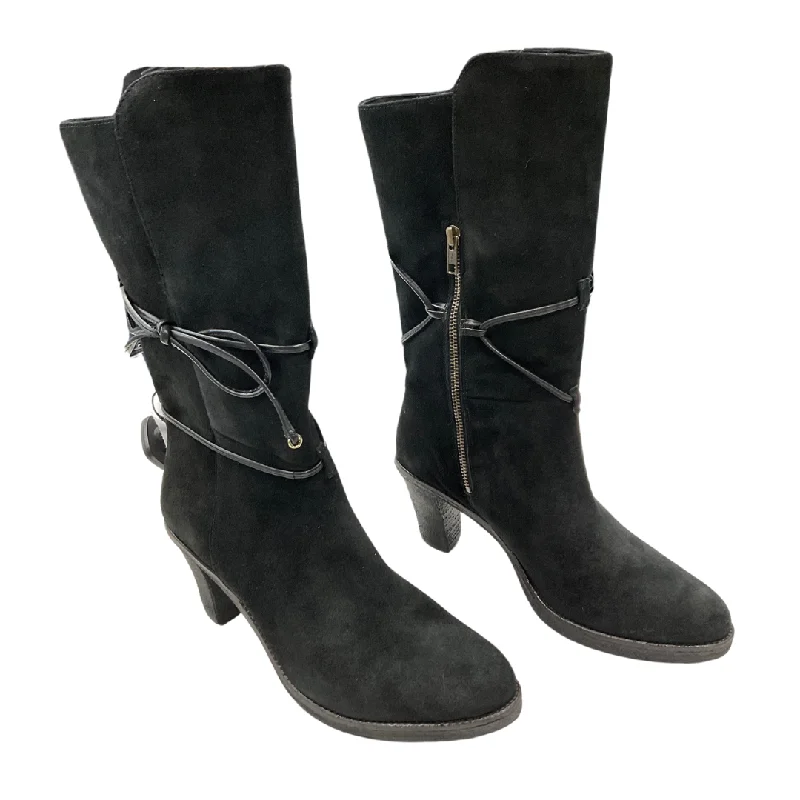 Boots Mid-calf Heels By Johnston & Murphy In Black, Size: 10 Aesthetic  