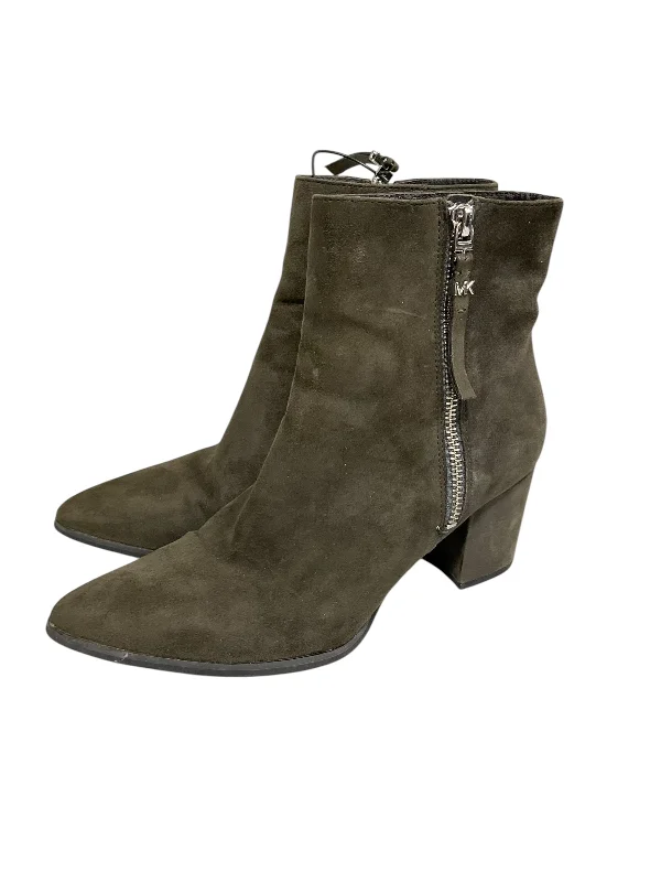 Boots Mid-calf Heels By Michael By Michael Kors In Green, Size: 7.5 Loose - Fit Slipper Style Boots Mid-calf Heels By Michael By Michael Kors In Green, Size: 7.5 Loose - Fit Slipper Style