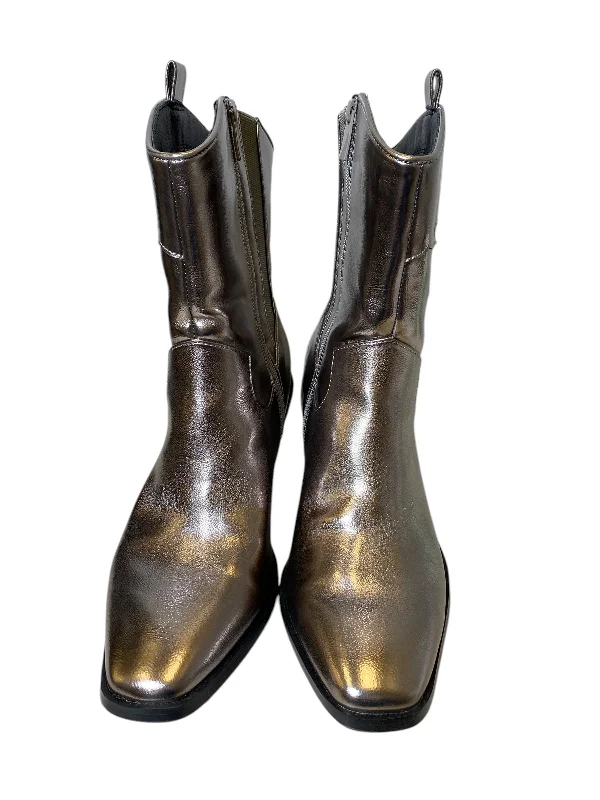 Boots Mid-calf Heels By Torrid In Bronze, Size: 9.5 Single - Buckle Monk Look  