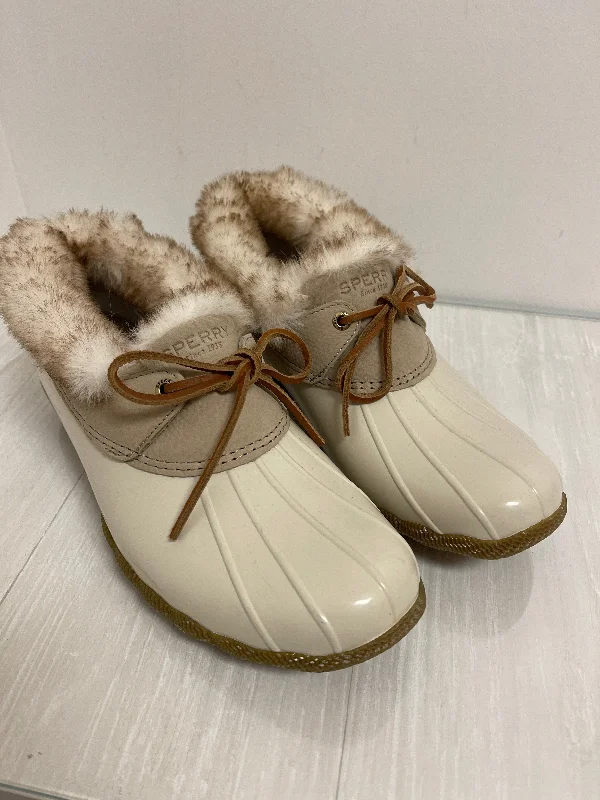 Boots Rain By Sperry In Cream, Size: 12 Hemp - Material Shoe Style  