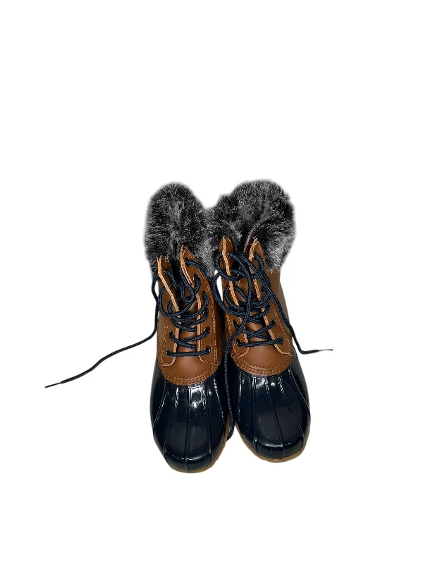 Boots Snow By Bass In Brown, Size: 8 Embroidered Cowboy Boot Design  