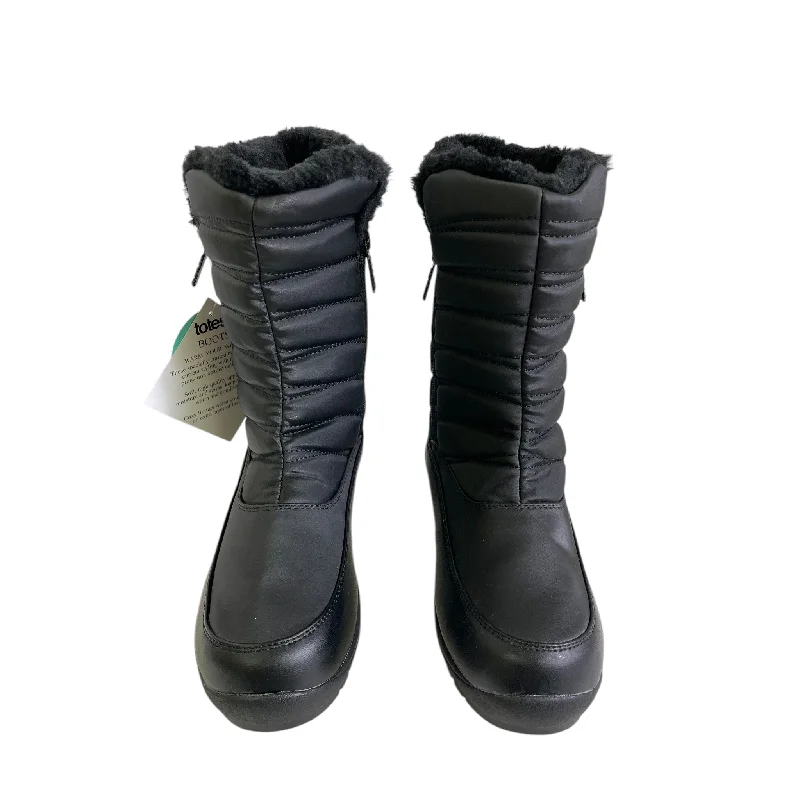 Boots Snow By Totes In Black, Size:8 Upcycled Shoe Look  