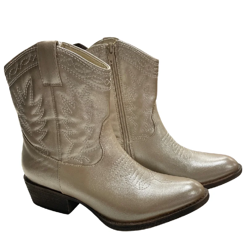 Boots Western By Coconuts In Rose Gold, Size: 6.5 Tech - Inspired Sneaker Look  