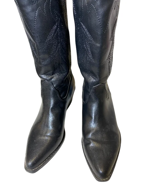 Boots Western By Madden Girl In Black, Size: 8.5 Beaded Moccasin Design 