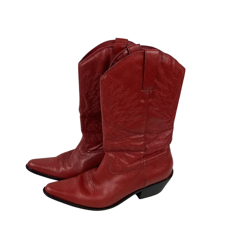 Boots Western By Matisse In Red, Size: 9 Upcycled Shoe Look  