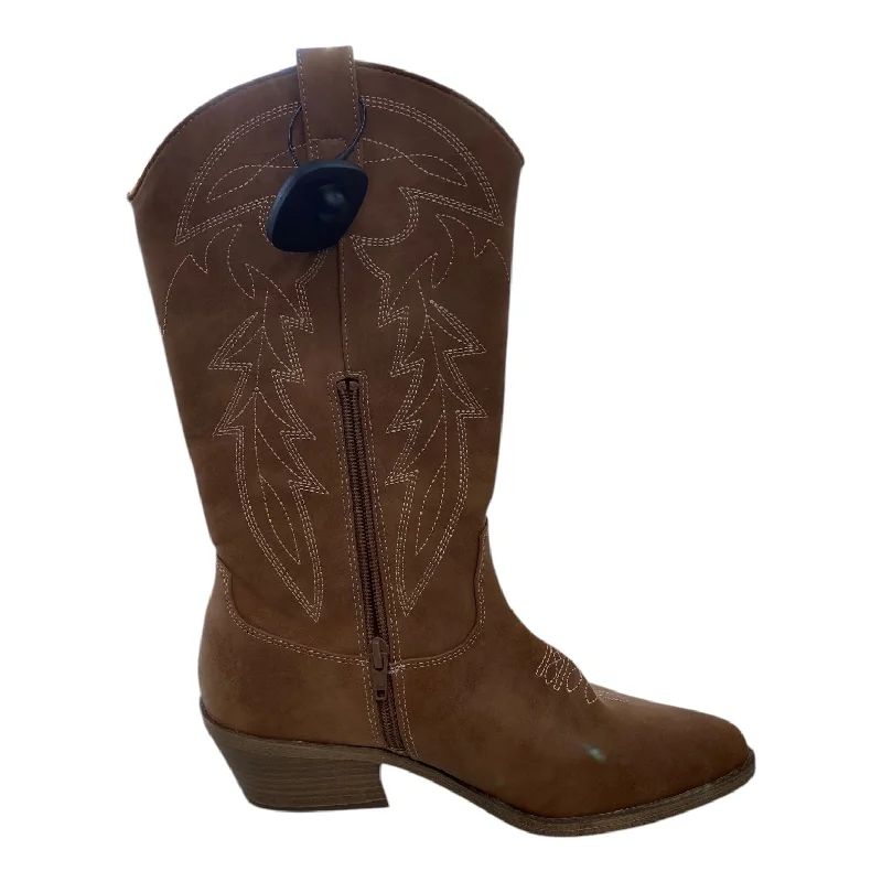 Boots Western By No Boundaries In Tan, Size: 9 Comfortable Derby Style  