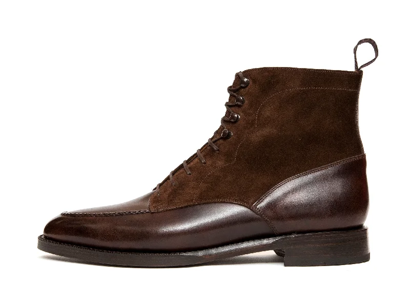 Bremerton - MTO - Dark Brown Museum Calf / Dark Brown Suede - TMG Last - Double Leather Sole Bespoke Shoe Aesthetic Bremerton - MTO - Dark Brown Museum Calf / Dark Brown Suede - TMG Last - Double Leather Sole Bespoke Shoe Aesthetic
