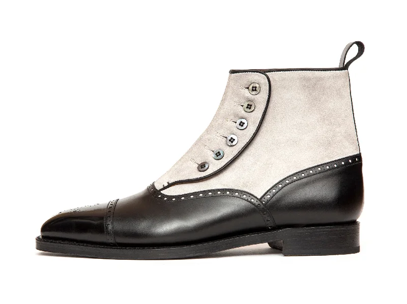 Broadview - MTO - Black Calf / Light Grey Suede - LPB Last - Double Leather Sole Elastic - Sided Chelsea Look Broadview - MTO - Black Calf / Light Grey Suede - LPB Last - Double Leather Sole Elastic - Sided Chelsea Look