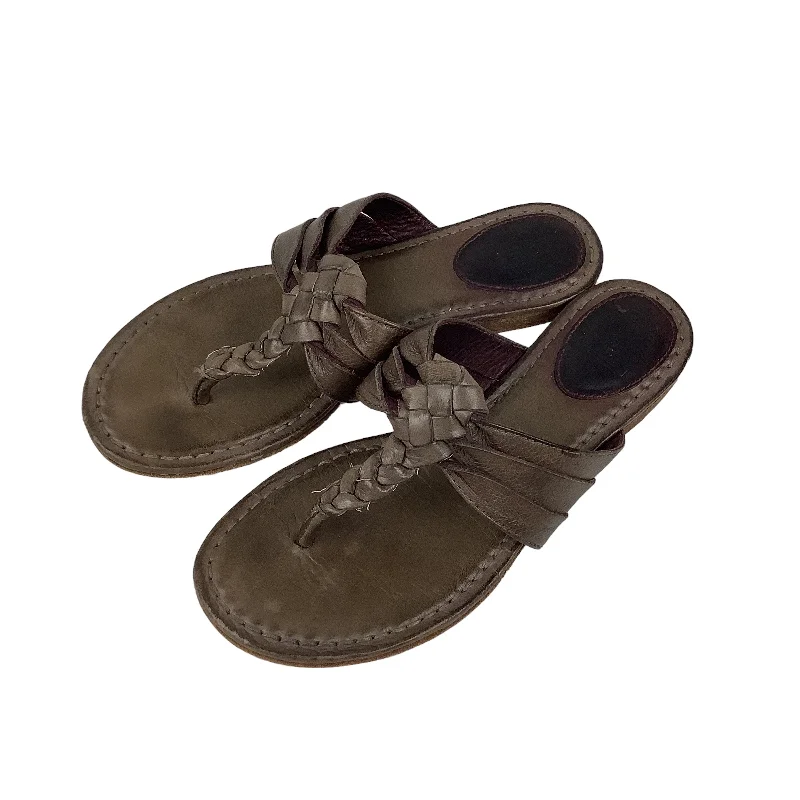 Brown Sandals Designer Frye, Size 7 Camouflage Print Boot Style  