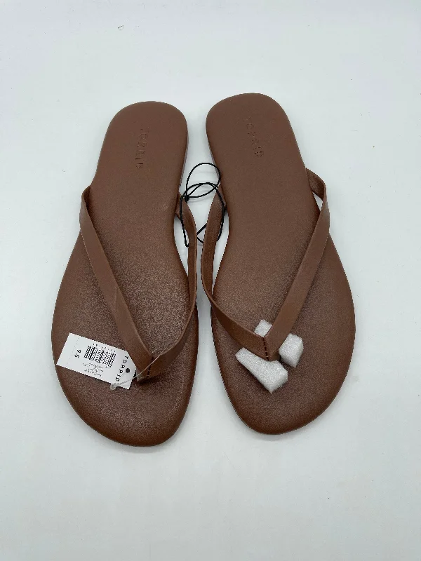 Brown Sandals Flip Flops Torrid, Size 9.5 British Gentleman Oxford Style  