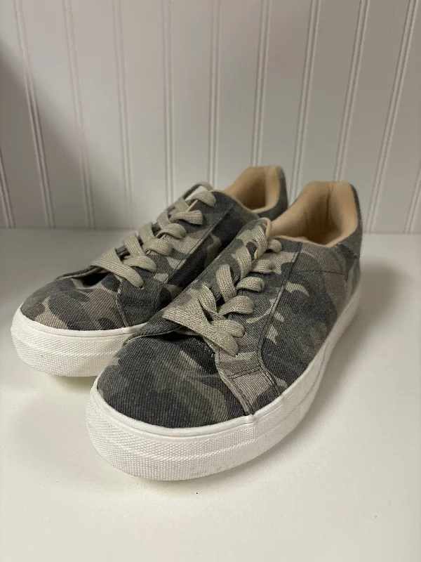 Camouflage Print Shoes Sneakers Soda, Size 10 Brogue Oxford Aesthetic 