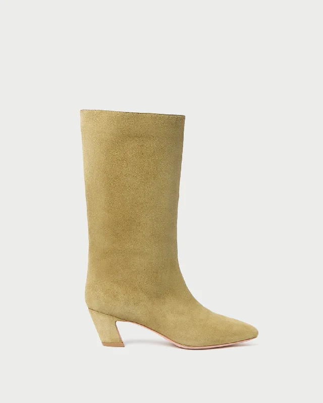 Cleo Cargo Suede Mid-Calf Boot Desert Boot Utility Style  