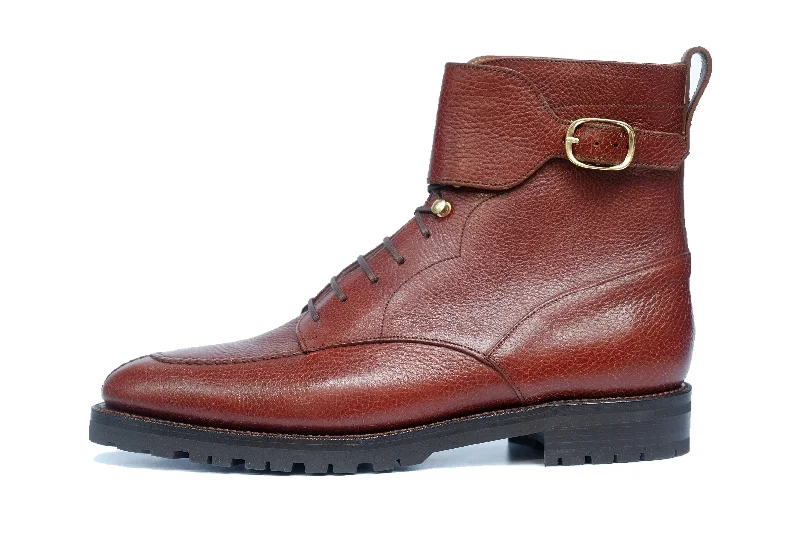 Colville - MTO - Chestnut Soft Hatch Grain - TMG Last - Commando Sole Combat - Inspired Military Boot Look Colville - MTO - Chestnut Soft Hatch Grain - TMG Last - Commando Sole Combat - Inspired Military Boot Look